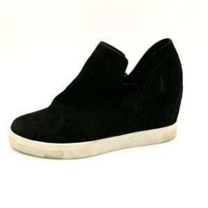 Express Womens Wedge Heel Pull On Ankle‎ Boots Cushioned Black Sz 9
